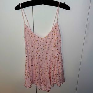 Pink Floral Romper